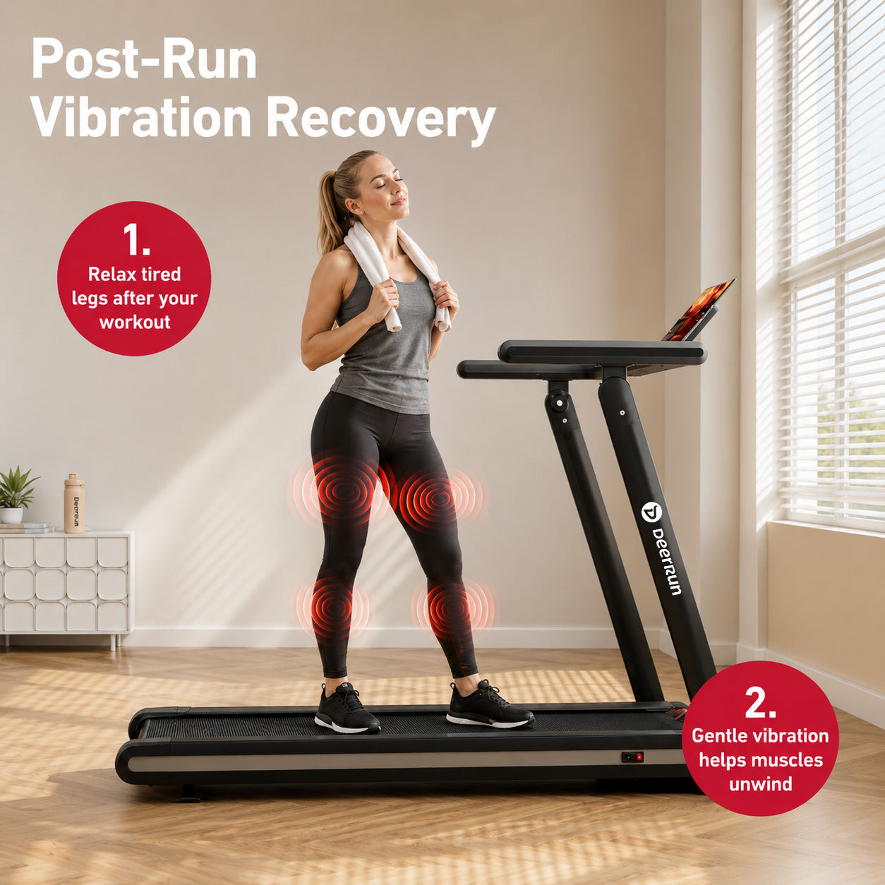 DeerRun X20 Incline Home Treadmill with 15% Auto Incline & Full Running Deck | 400 lbs, 11.3 mph