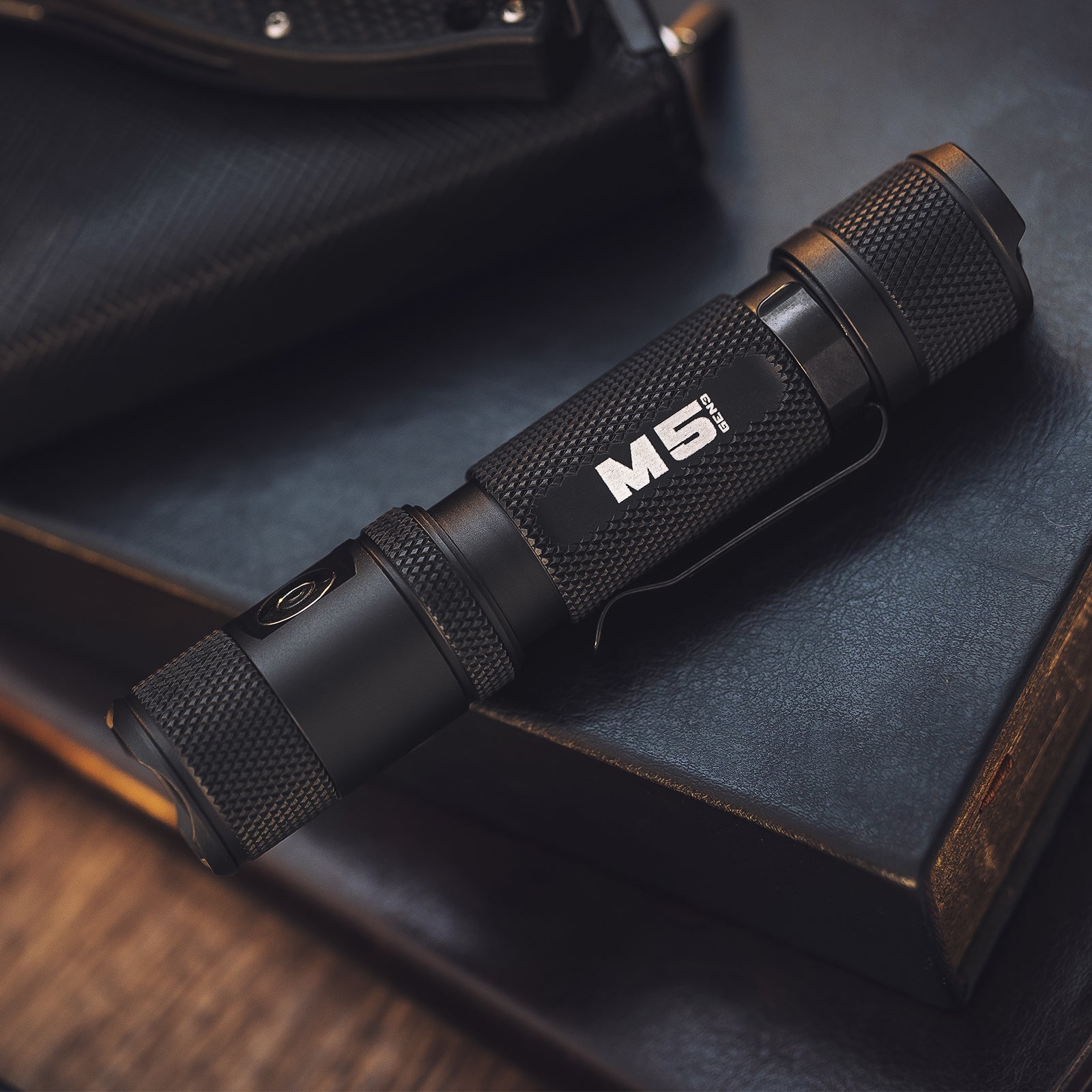 Powertac M5 Gen3 Tactical EDC Flashlight | 2030LM Super Bright | Auto-Magnetic Charge | IPX8 Waterproof & 2M Drop Resistant | 1-Inch Picatinny Mount Compatible
