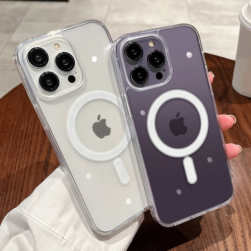 Magesafe Magnetic Transparent Charger Case