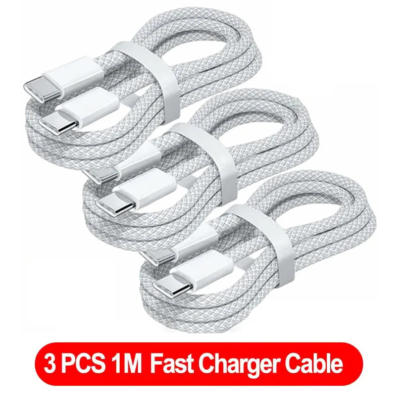3PCS USB C Fast Charging Charger Cable