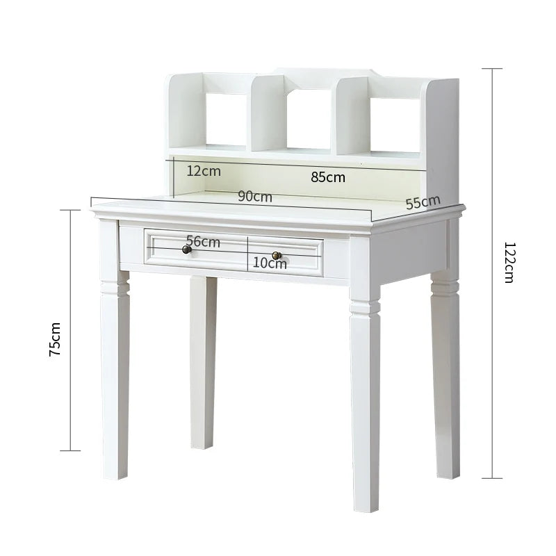 solid wood desk bookshelf