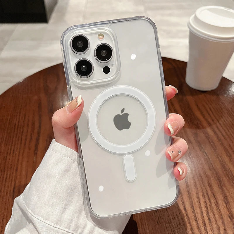 Magesafe Magnetic Transparent Charger Case