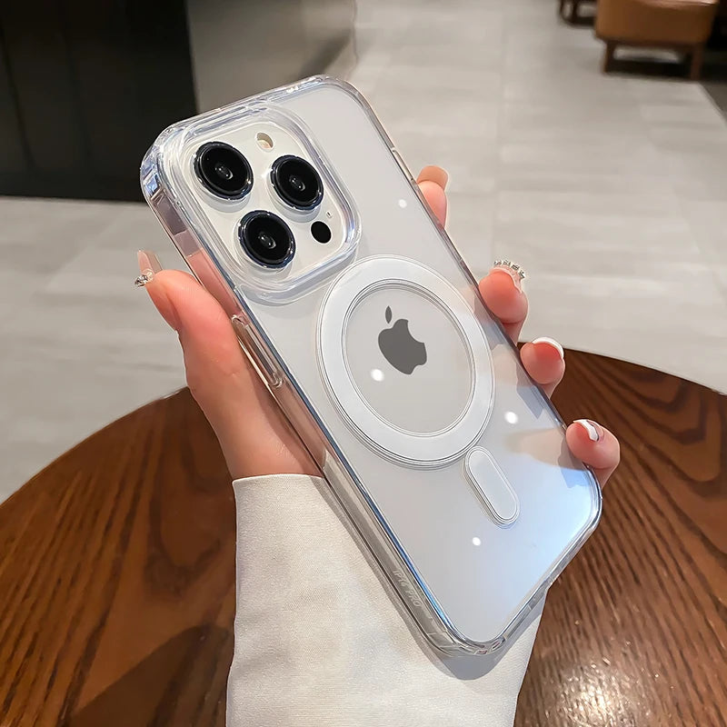 Magesafe Magnetic Transparent Charger Case