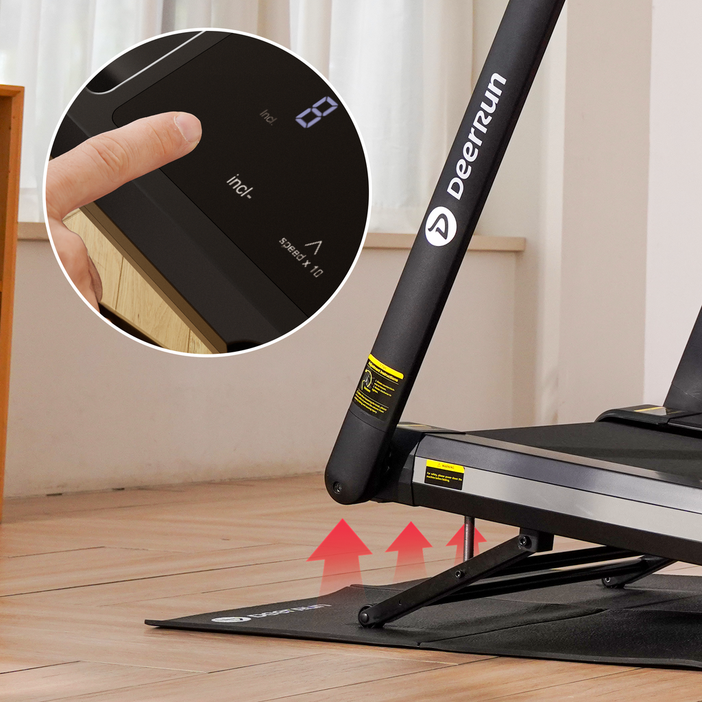 DeerRun X20 Incline Home Treadmill with 15% Auto Incline & Full Running Deck | 400 lbs, 11.3 mph