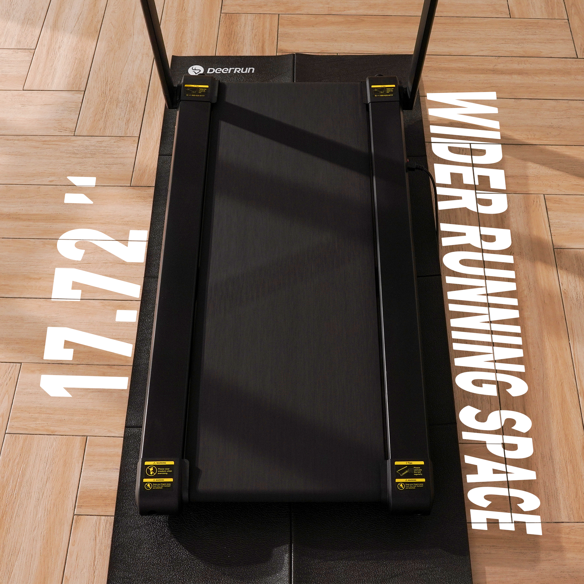 DeerRun X20 Incline Home Treadmill with 15% Auto Incline & Full Running Deck | 400 lbs, 11.3 mph