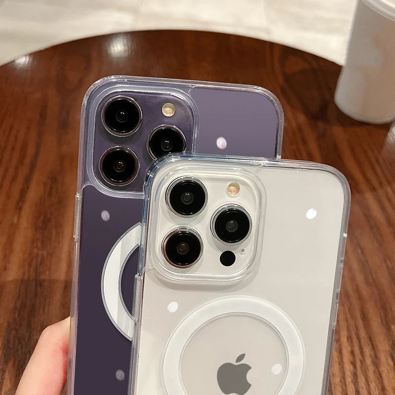 Magesafe Magnetic Transparent Charger Case