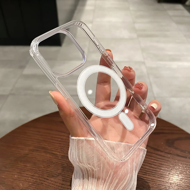 Magesafe Magnetic Transparent Charger Case
