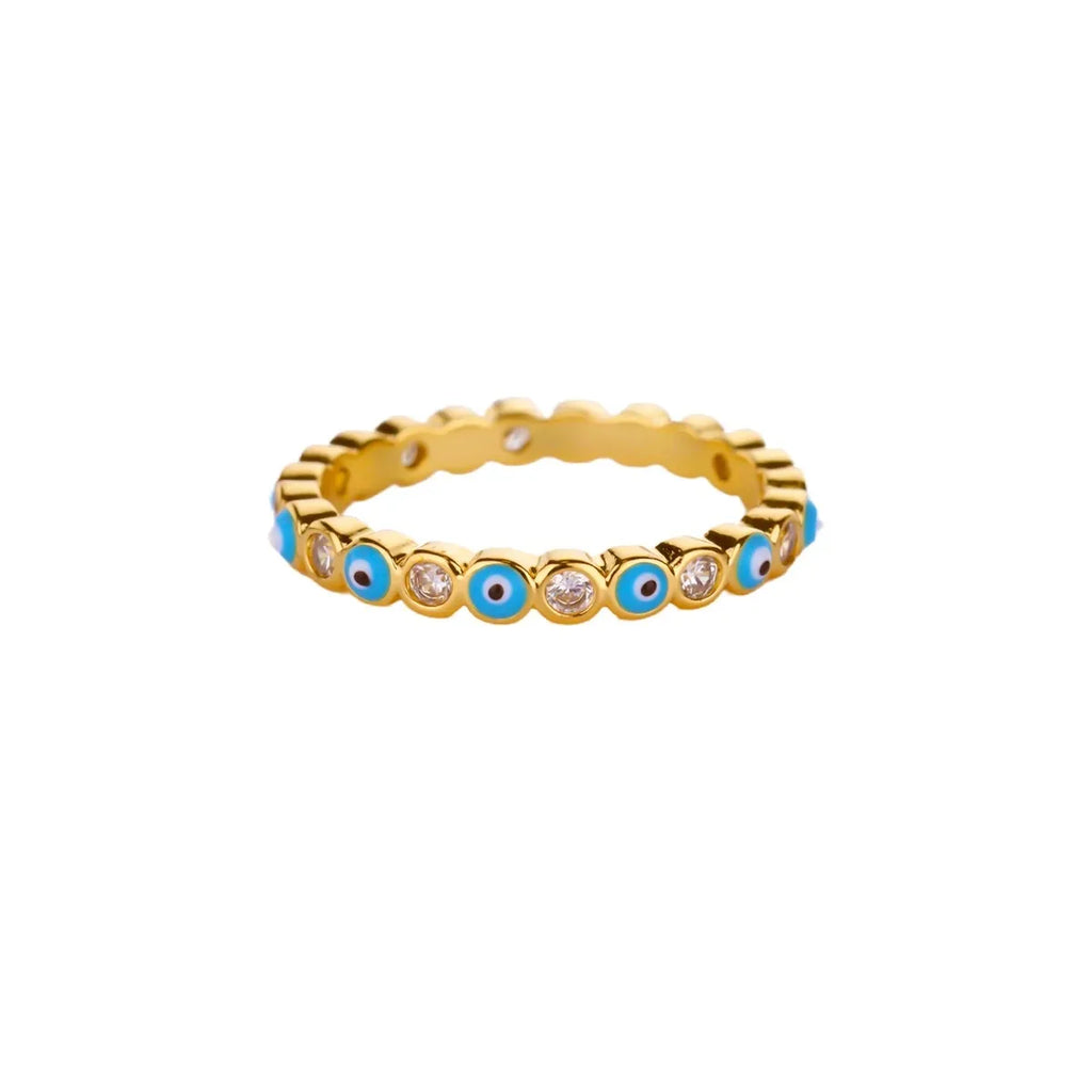 Colorful Tiny Round Rings For Women Stainless Steel Gold Color Adjustable Wedding Ring Luxury Aesthetic Jewlery Couple Gift