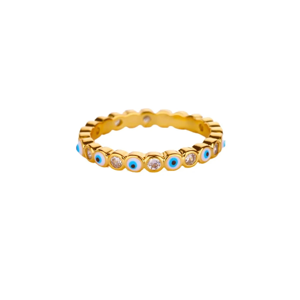 Colorful Tiny Round Rings For Women Stainless Steel Gold Color Adjustable Wedding Ring Luxury Aesthetic Jewlery Couple Gift