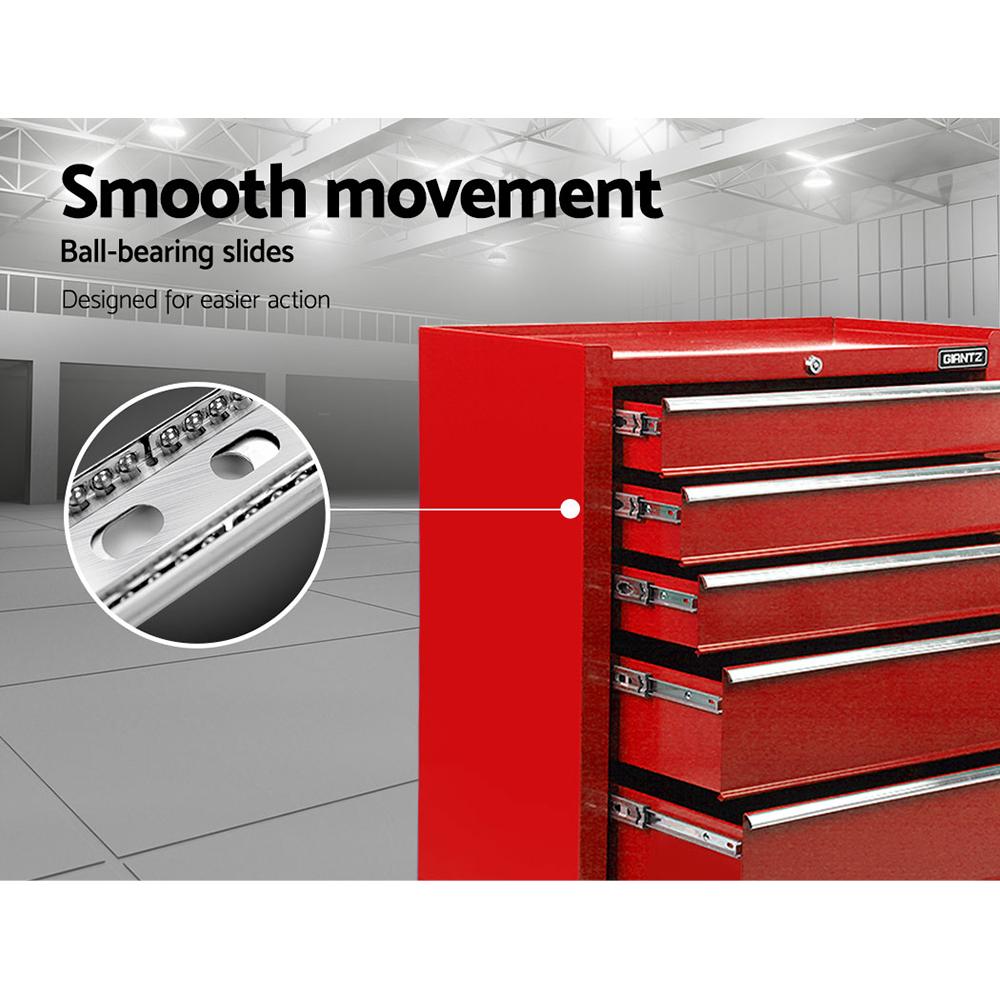 Giantz 5 Drawer Tool Box Cabinet Chest Trolley Box Garage Storage