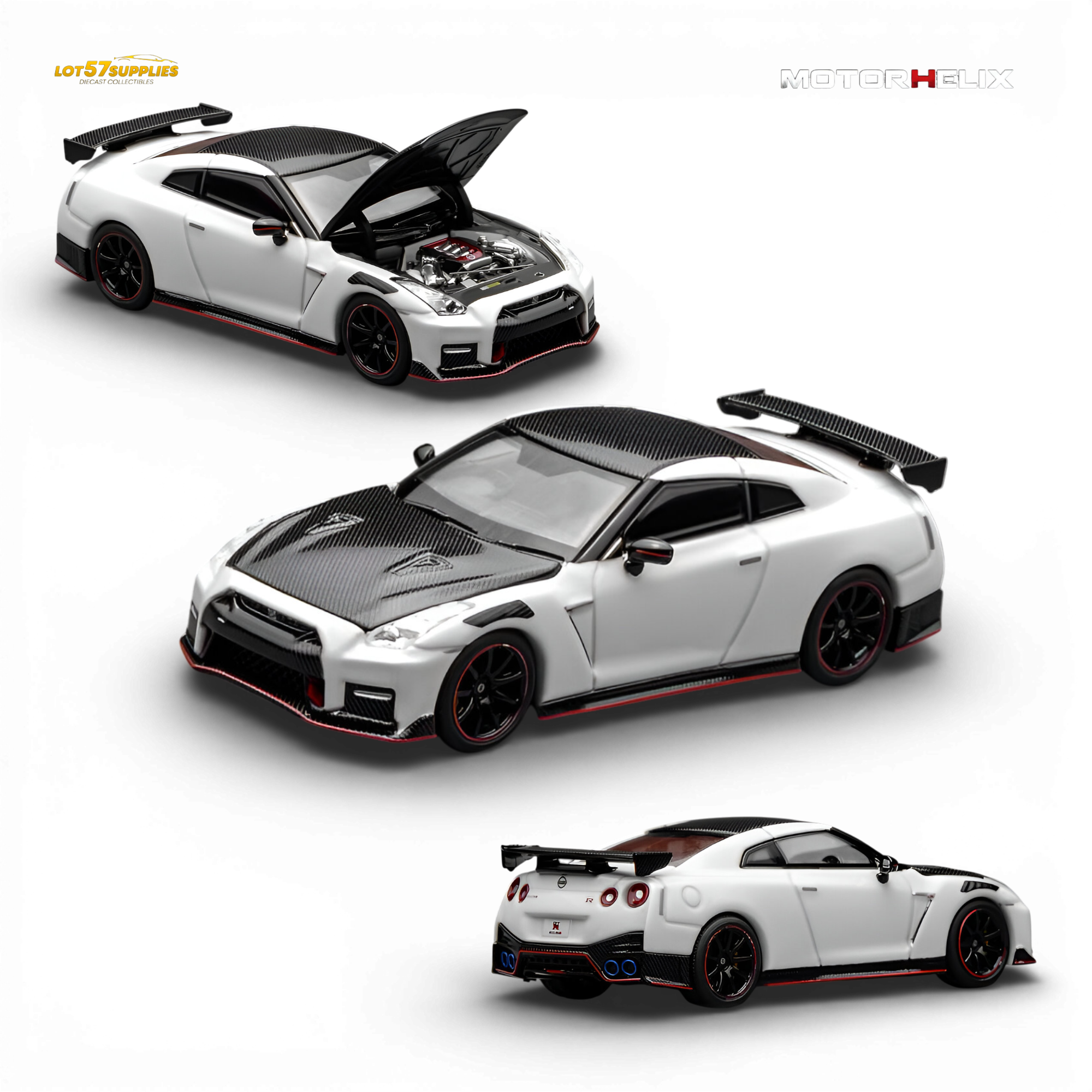 (Pre-Order) MOTORHELIX Nissan GT-R NISMO R35 1:64