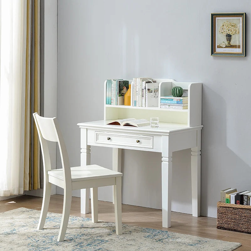 solid wood desk bookshelf