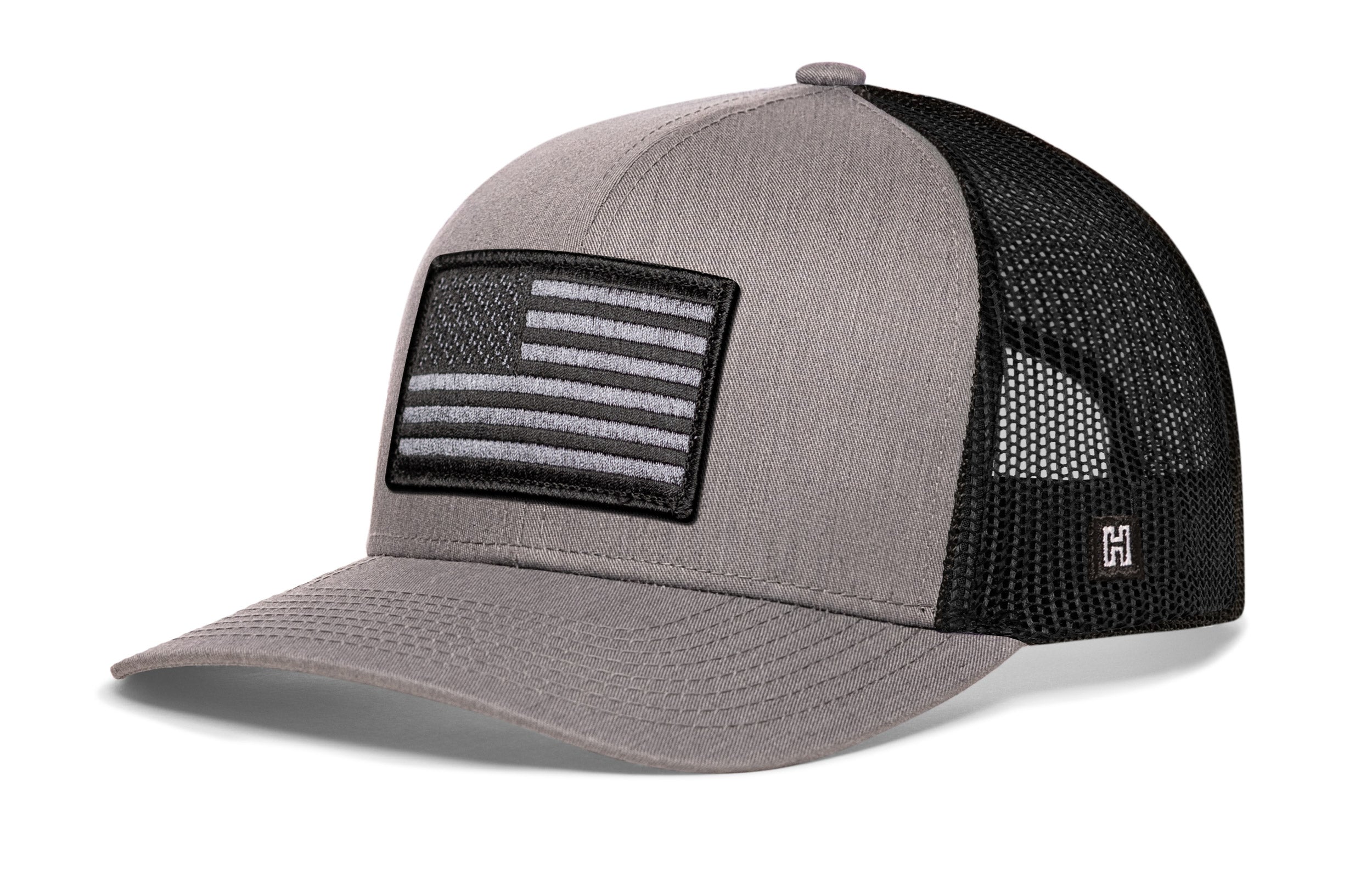 American Flag Trucker Hat  |  Black