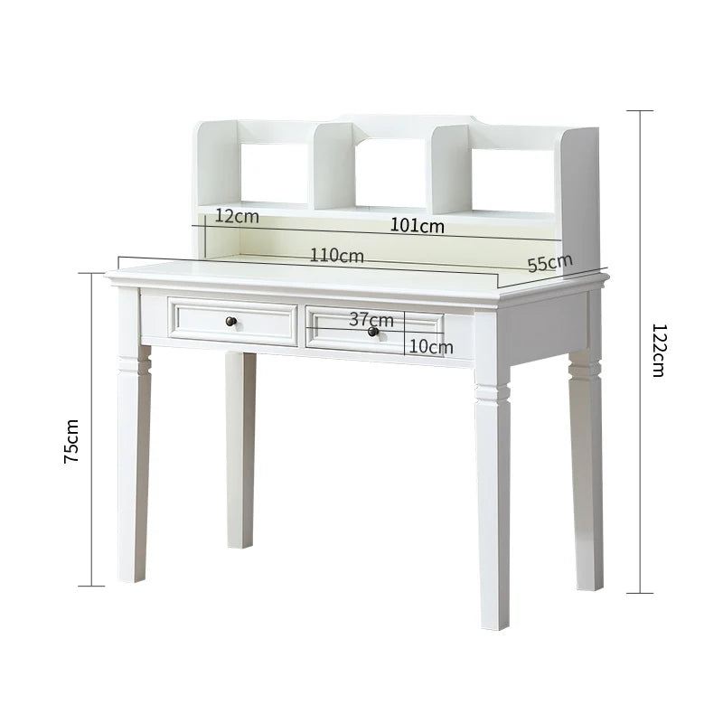 solid wood desk bookshelf