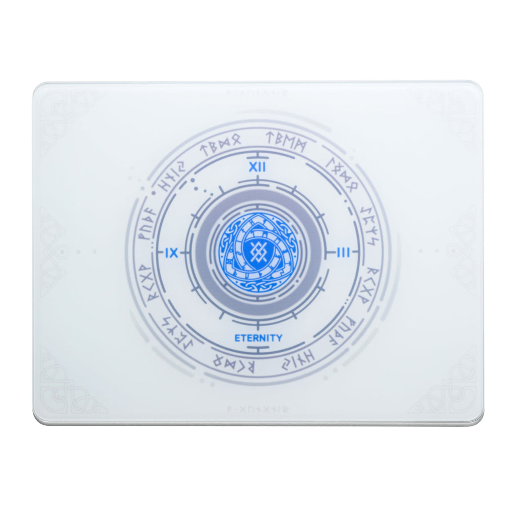 XVX Space Pad Glass Gaming Mousepad with Anti-Slip Rubber Base