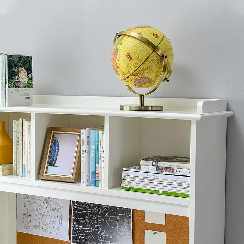 solid wood desk bookshelf
