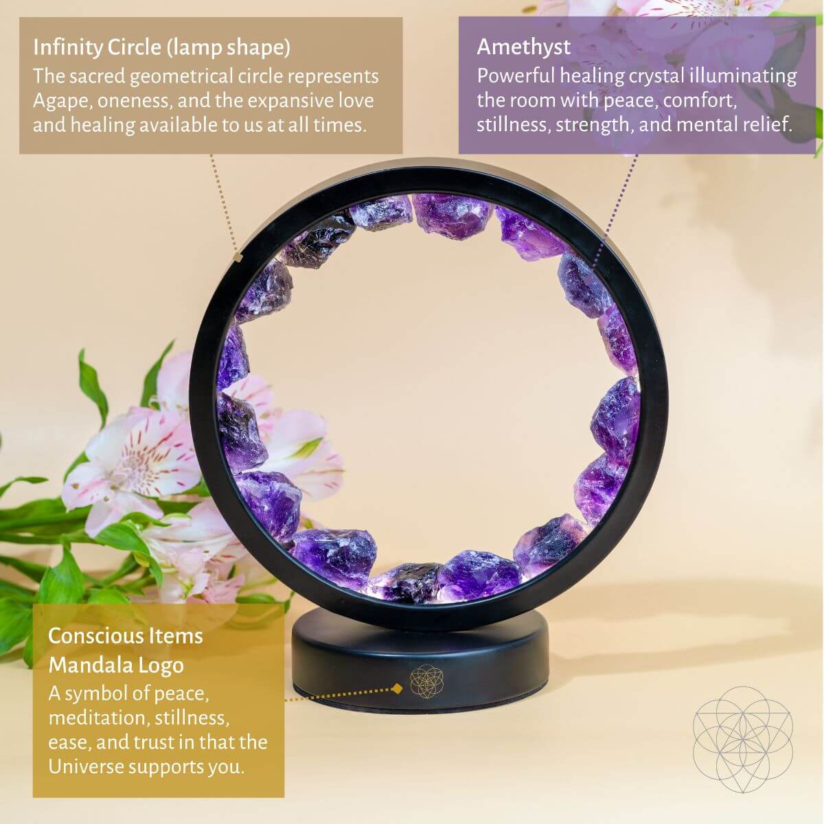Spiritual Protection Amethyst Lamp