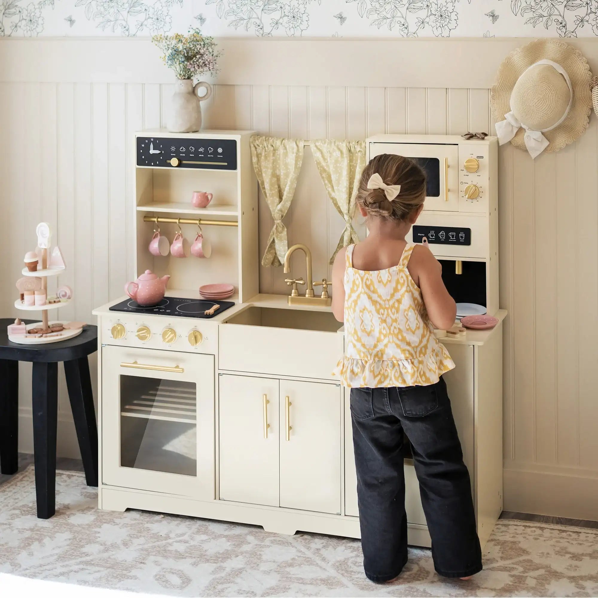 Tiny Iconic Wooden Play Kitchen Cooking Set