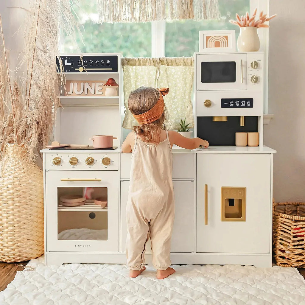 Tiny Iconic Wooden Play Kitchen Cooking Set